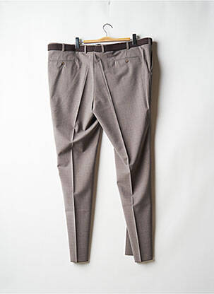 Pantalon slim tissage chiné taille normale gris LUIGI MORINI homme