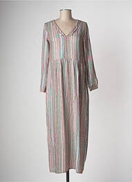Robe longue manches longues manches longues rose PAN femme