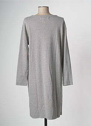 Robe mi-longue manches longues manches longues gris PAN femme