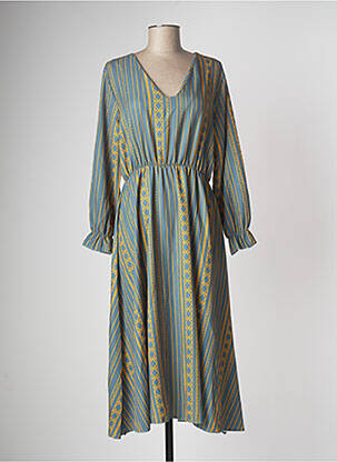 Robe mi-longue manches longues manches longues vert L'ANNEXE DES FILLES femme