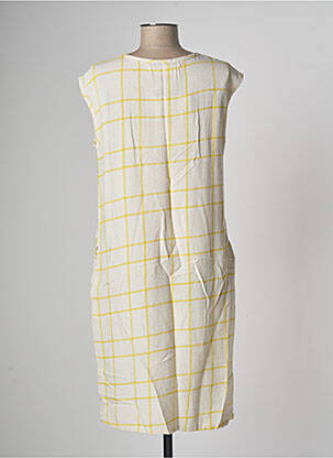 Robe mi-longue sans manche sans manche beige PAN femme