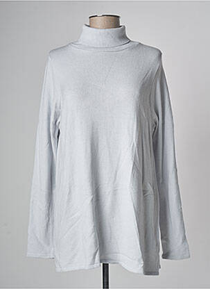 Pull col roulé stretch manches longues bleu MUS & BOMBON femme