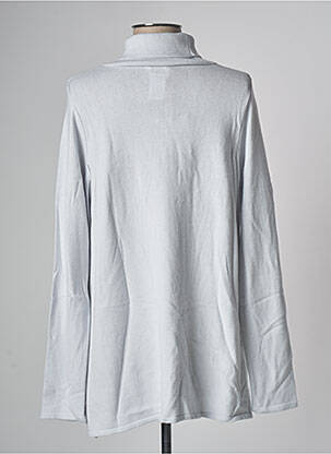 Pull col roulé stretch manches longues bleu MUS & BOMBON femme