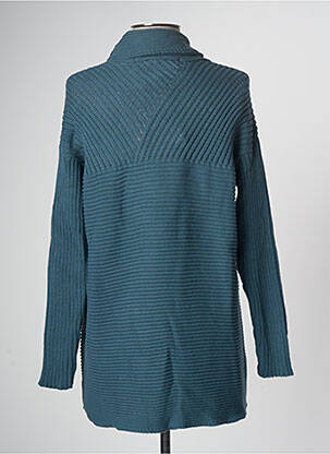 Pull col roulé coupe droite manches longues bleu PAN femme