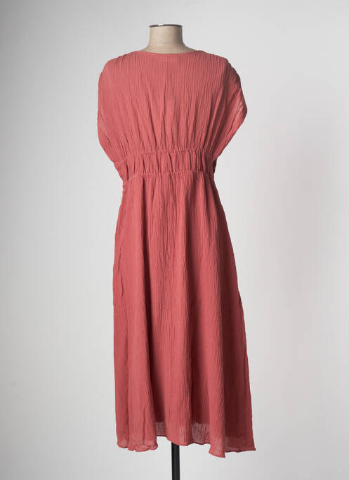 Robe mi-longue marron THE KORNER pour femme