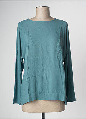 Blouse fermeture boutonnée au dos manches longues bleu PAN femme