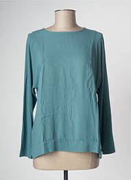 Blouse fermeture boutonnée au dos manches longues bleu PAN femme
