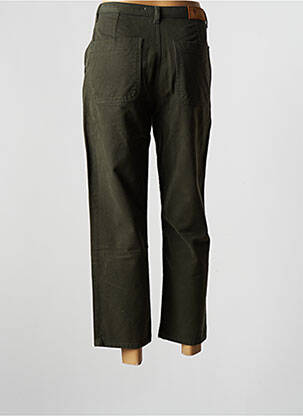 Pantalon 7/8 fermeture zippée sous rabat boutonné taille normale vert LUK AP femme
