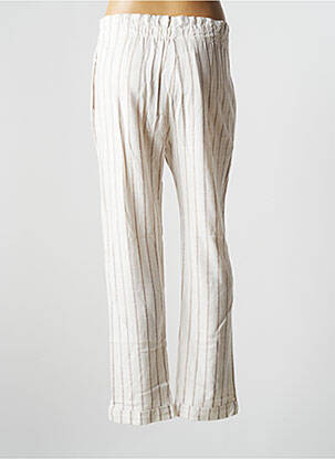 Pantalon droit tissage crêpe taille normale gris PAN femme