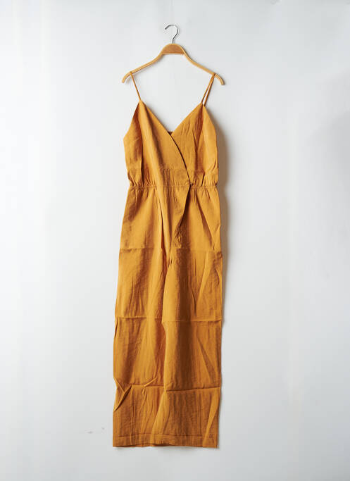 Combi-pantalon fermeture boutonnée sur le devant fines bretelles jaune THE KORNER femme