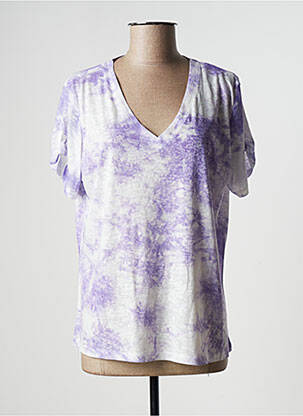 T-shirt violet JULIE GUERLANDE pour femme