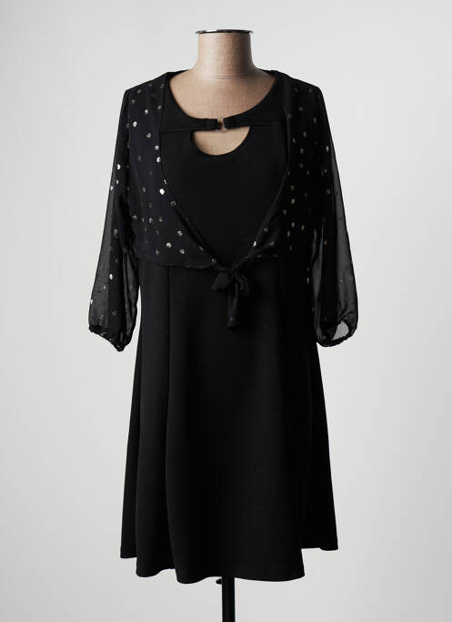 Robe courte noir LILI & CAROLINE pour femme