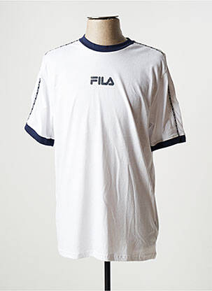 T-shirt stretch manches courtes blanc FILA homme