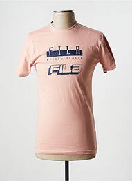 T-shirt coupe cintrée manches courtes rose FILA homme