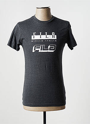T-shirt tissage chiné manches courtes gris FILA homme