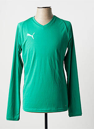 T-shirt coupe cintrée manches longues vert PUMA homme