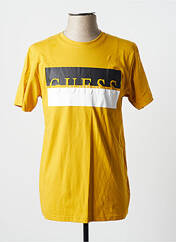 T-shirt jaune GUESS pour homme seconde vue