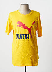 T-shirt jaune PUMA pour homme seconde vue