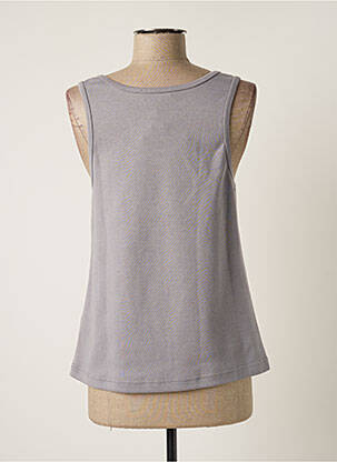 Débardeur tissage jersey sans manche gris AZZARO femme
