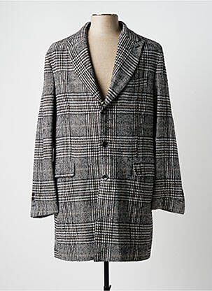 Manteau long manches longues sans capuche noir DAN JOHN homme