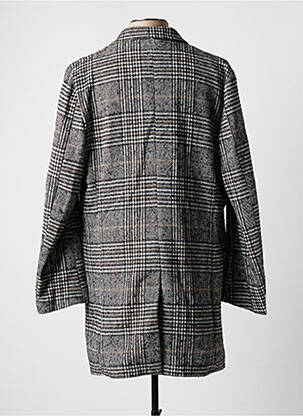 Manteau long manches longues sans capuche noir DAN JOHN homme