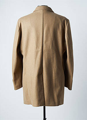 Manteau long manches longues sans capuche beige DAN JOHN homme
