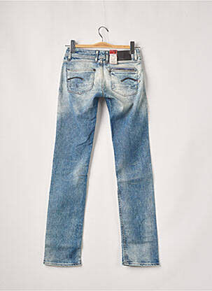 Jeans coupe droite broderie rivets taille basse bleu G STAR femme