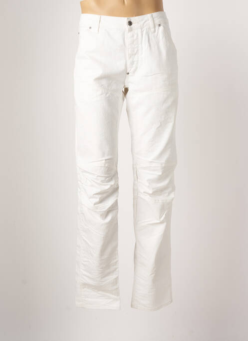 Pantalon droit blanc G STAR pour homme
