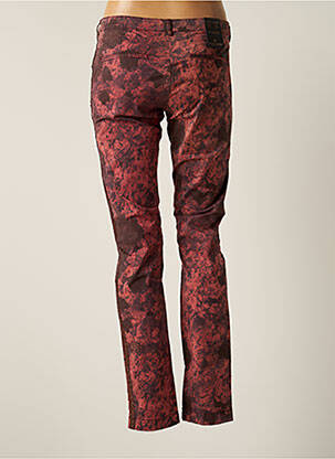 Pantalon chino broderie galons latéraux taille normale rouge MAISON SCOTCH femme