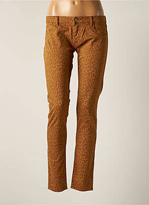 Pantalon slim taille normale taille normale marron LE TEMPS DES CERISES femme