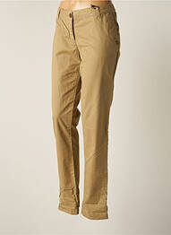 Pantalon chino broderie galons latéraux taille normale marron MAISON SCOTCH femme