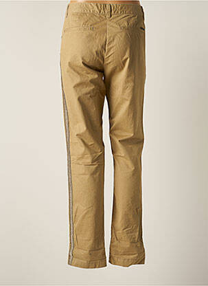 Pantalon chino broderie galons latéraux taille normale marron MAISON SCOTCH femme