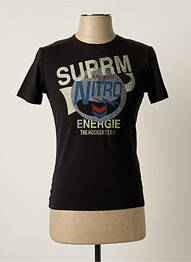 T-shirt sérigraphie manches courtes noir ENERGIE femme