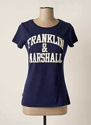T-shirt bleu FRANKLIN MARSHALL pour femme
