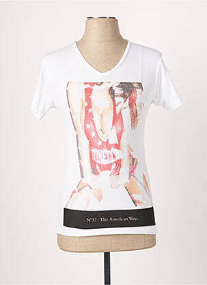 T-shirt coupe cintrée manches courtes blanc ELEVEN PARIS homme