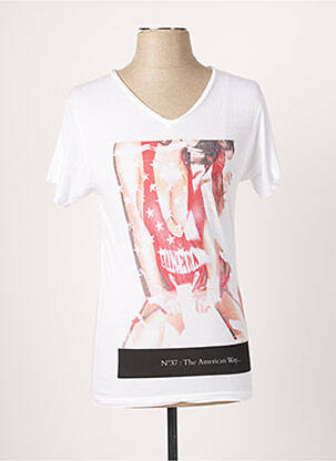 T-shirt coupe cintrée manches courtes blanc ELEVEN PARIS homme