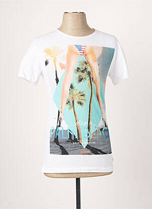 T-shirt coupe cintrée manches courtes blanc JAPAN RAGS homme