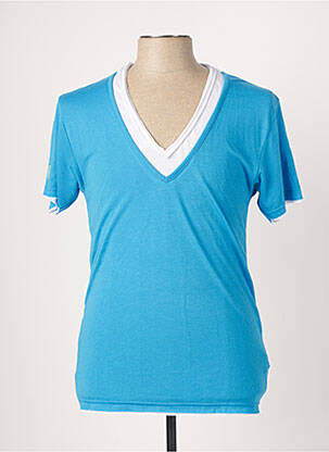T-shirt bleu ELEVEN COLORS pour homme