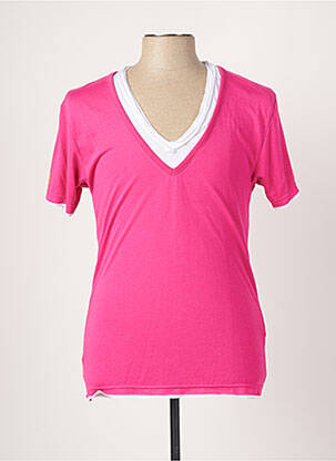 T-shirt rose ELEVEN COLORS pour homme