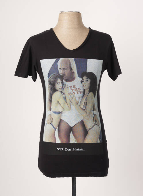 T-shirt coupe cintrée manches courtes noir ELEVEN PARIS homme