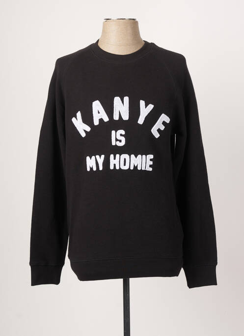 Sweat-shirt tissage jersey manches longues noir ELEVEN PARIS homme