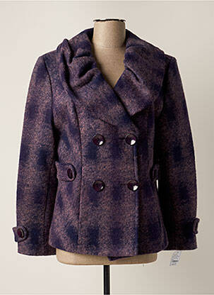 Manteau court violet LYSA KARA pour femme