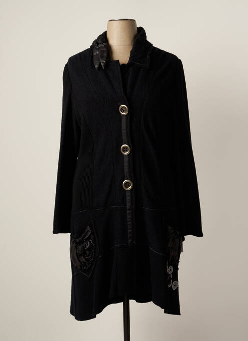 Manteau long noir FRED SABATIER pour femme