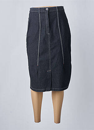 Jupe mi-longue stretch noir CHRISTINE LAURE femme