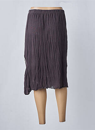 Jupe mi-longue stretch marron FRED SABATIER femme