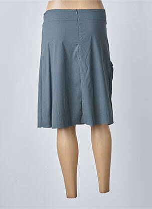 Jupe mi-longue stretch gris DOUBLE JEU femme