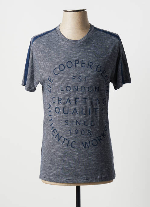 T-shirt bleu LEE COOPER pour homme