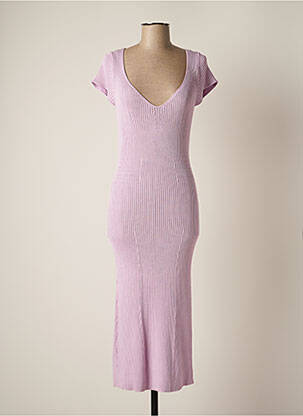 Robe longue manches courtes manches courtes violet GUESS femme