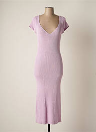 Robe longue manches courtes manches courtes violet GUESS femme