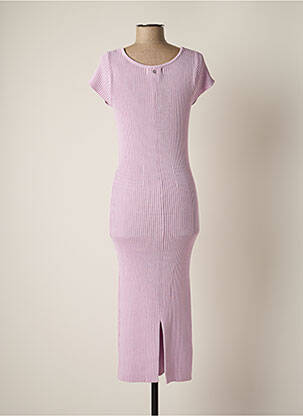 Robe longue manches courtes manches courtes violet GUESS femme
